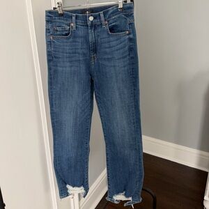 7 For All Mankind Women's High Waist Slim Kick Jeans